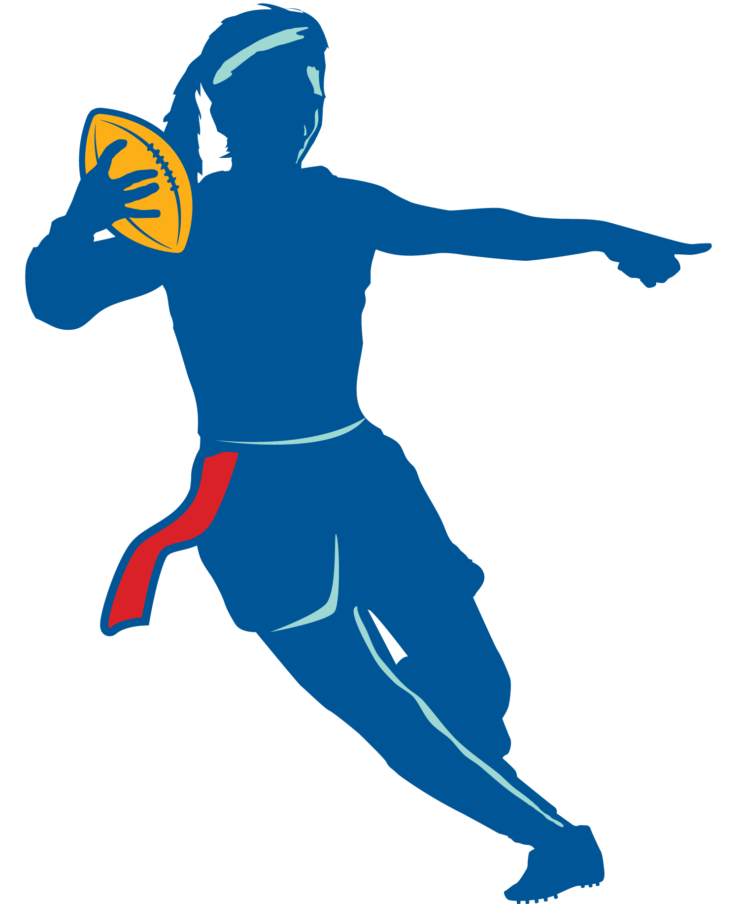 Flag Football Clipart Black And White | Clipart library - Free 