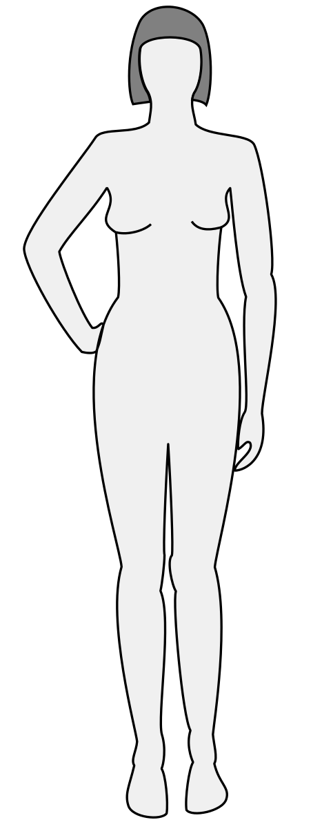 Female Body Silhouette - Front Clipart by nicubunu : People 