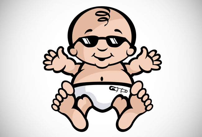 Super baby cartoon clipart Royalty Free Vector Image - Clip Art Library