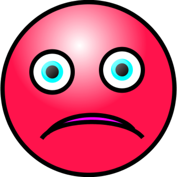red sad face emoji - Clip Art Library