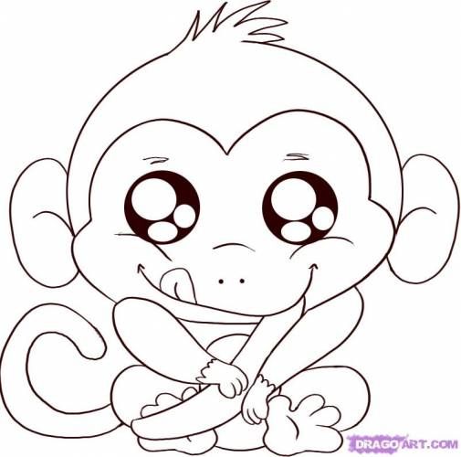 Monkey Cartoon Drawing Illustration  Cute Monkey Cartoon  Free  Transparent PNG Clipart Images Download