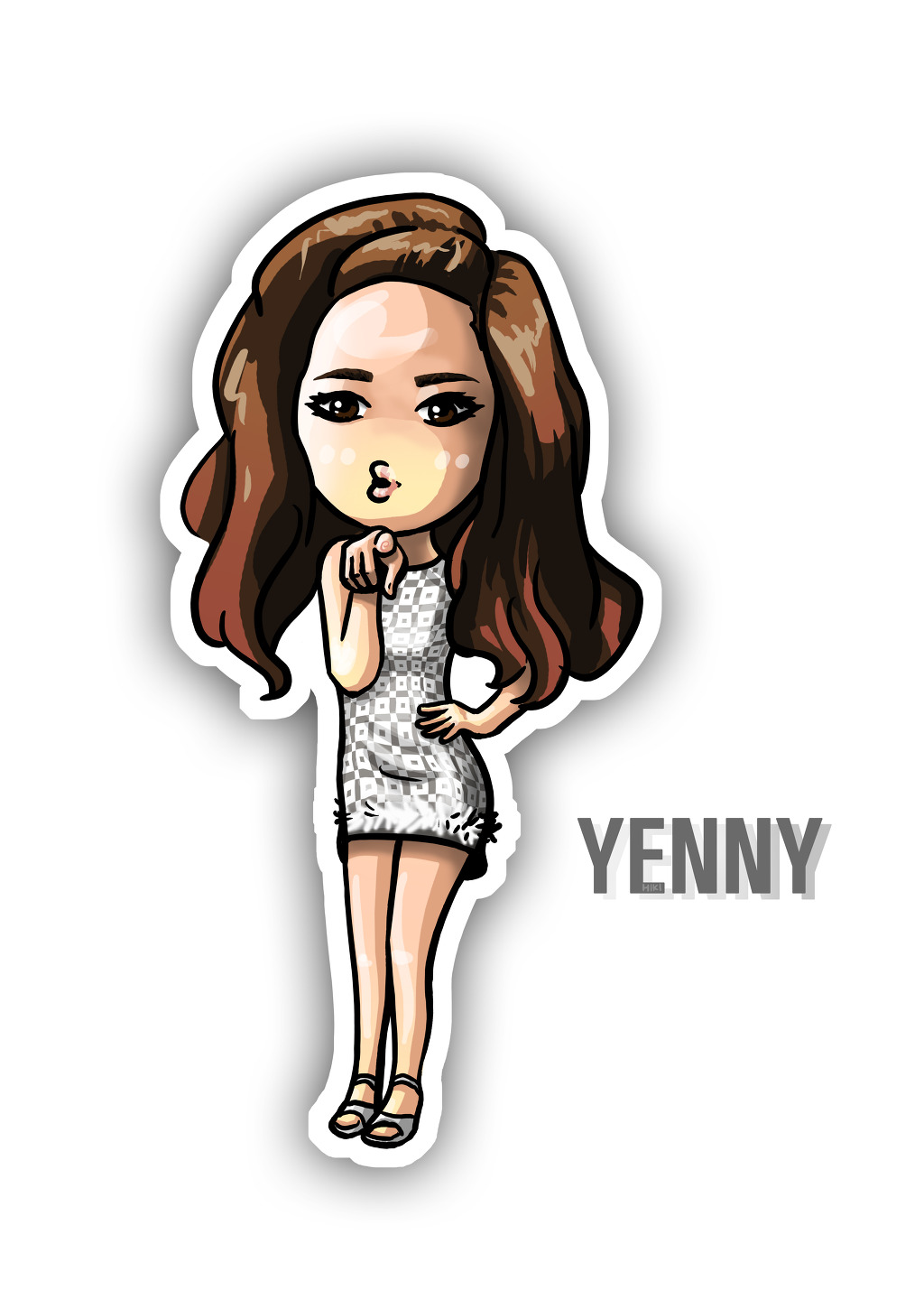 Yenny - Cute Chibi Cartoon Character Illustration