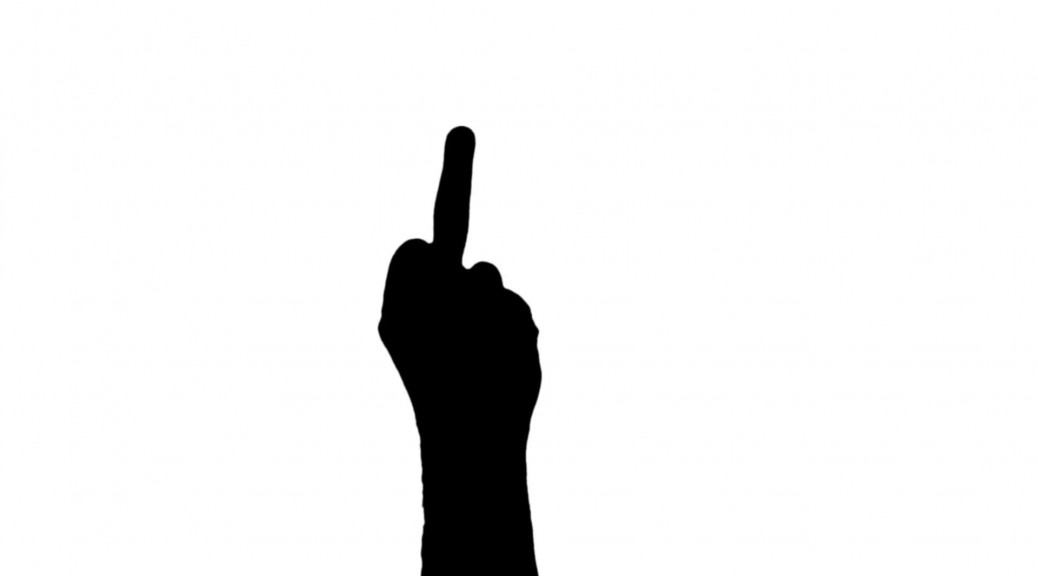 simple middle finger drawing
