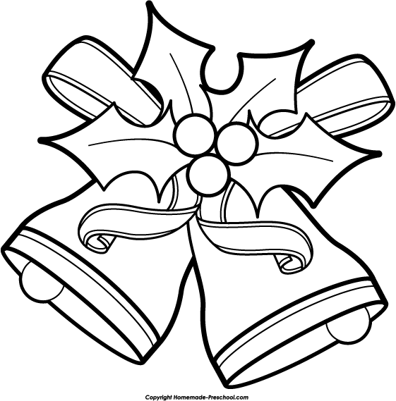 Merry Christmas Clip Art Black And White 