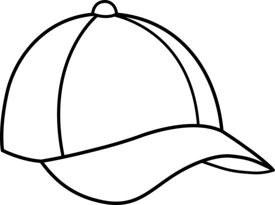 Baseball Cap Line Art - Free Clip Art