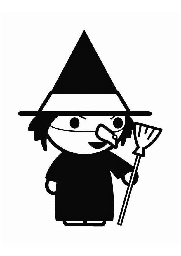 Friendly Cartoon Witch Illustration for Halloween & Kids’ Content