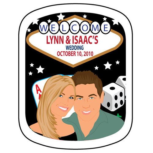 Lynn & Isaac’s Las Vegas-Themed Wedding Welcome Sign | 2010