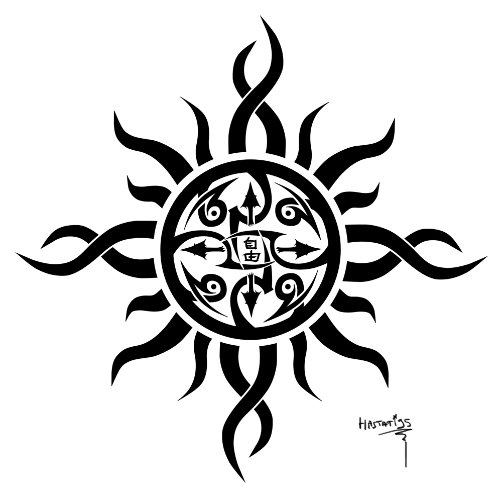 Tattoo 2 - Tribal Sun by hastati95 on Clipart library