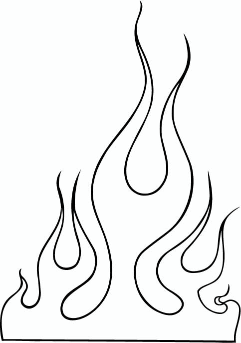 hot rod flames drawing