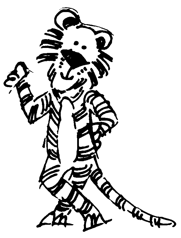 Cartoon Tiger Illustration - Fun and Expressive Animal Drawing