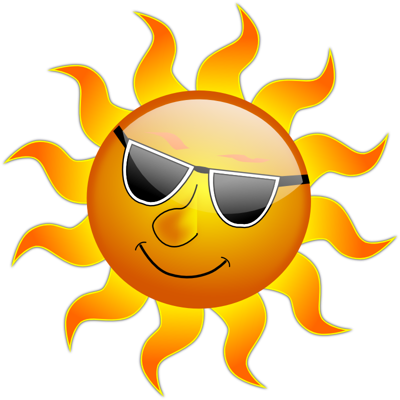 Fun Sun with Sunglasses - Bright & Playful Clipart Image