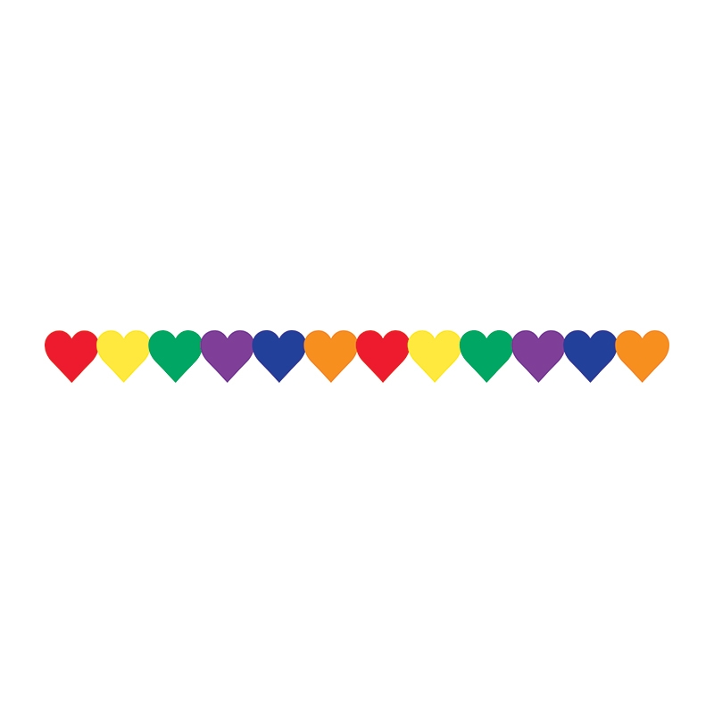 colorful heart border - Clip Art Library