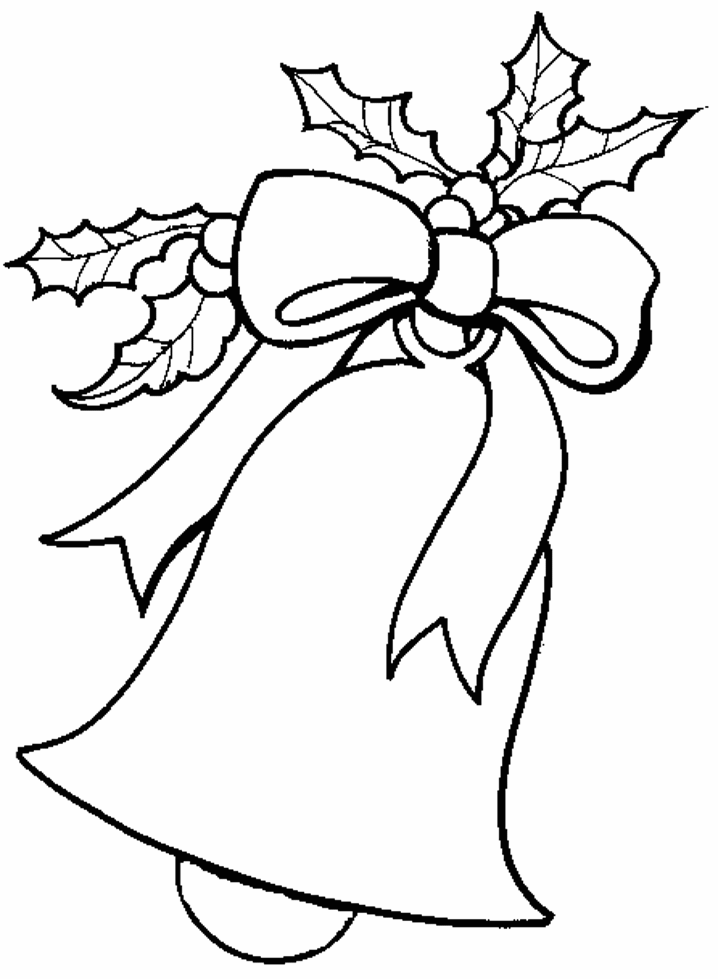Printable Christmas Bell Coloring Page - Festive Holiday Activity