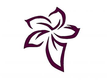 Elegant Floral Logo Design - Purple Abstract Flower Symbol