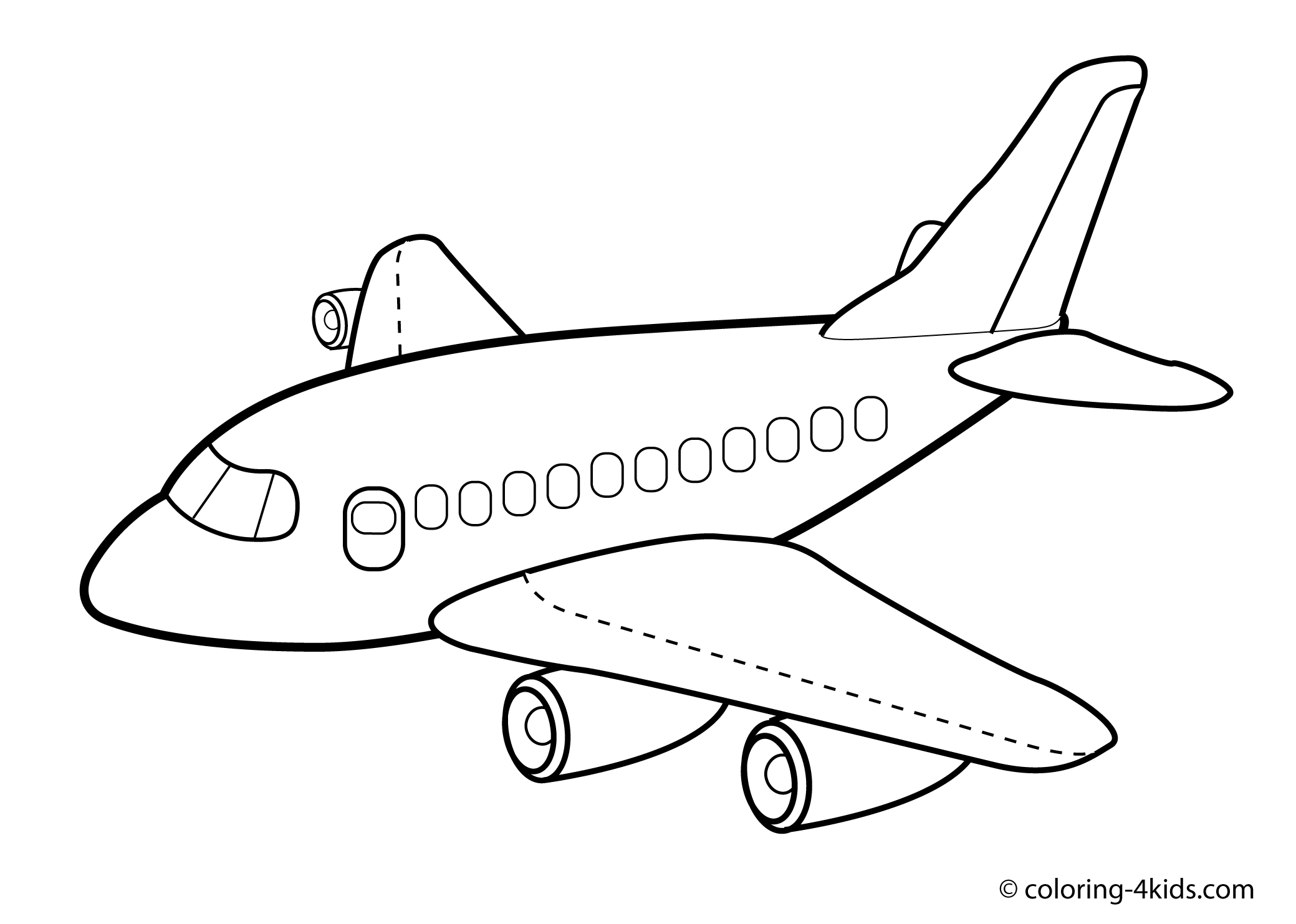 Airplane Drawing line art vector illustration for coloring book. Cartoon Aeroplane  drawing for coloring book for kids and children. Sketch art drawing for  colouring book. Fighter jet and Helicopter. 9275551 Vector Art