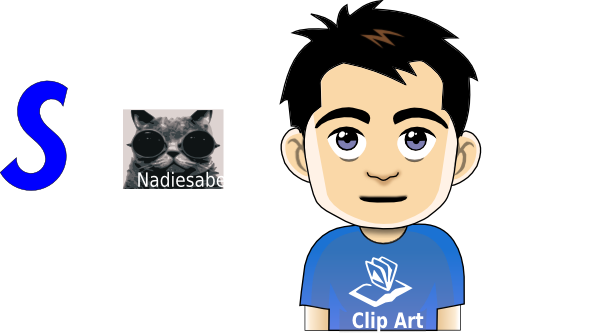 Clip Art Character with Letter S and Cat Mascot | Nadiesabe Brand