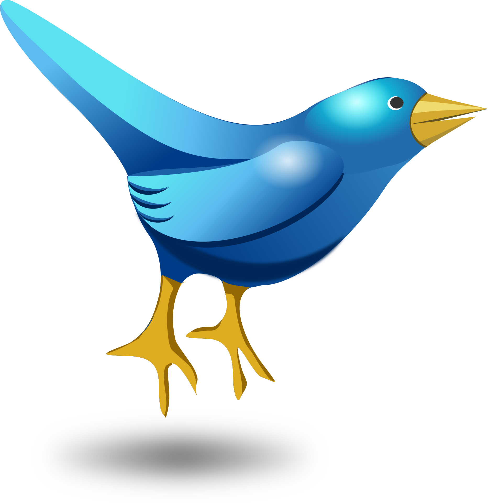 Blue cartoon bird,symbol of twitter vector download | Free PSD 
