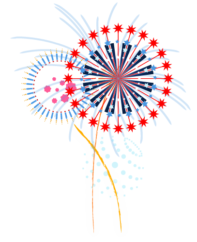 Happy 4th Of July Clipart Transparent PNG Hd, Fireworks Kisses 4th