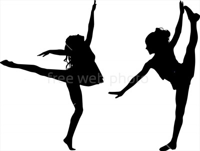 Dancing silhouettes children :: Photo 3784 :: Download from 