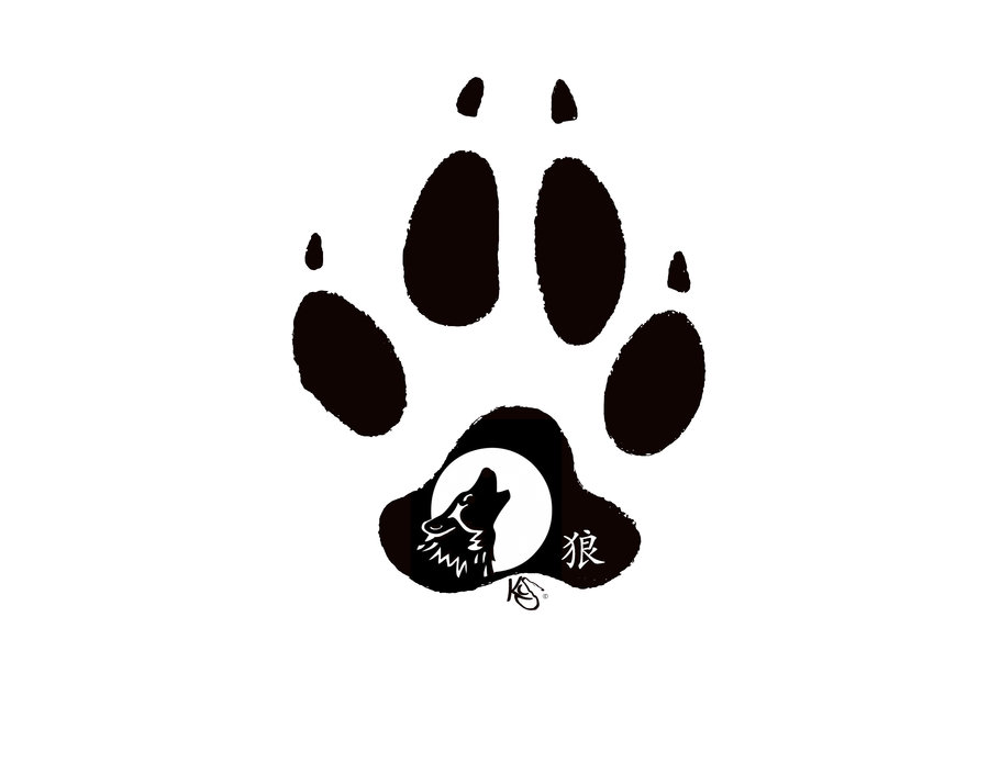 small wolf paw tattoo  Clip Art Library