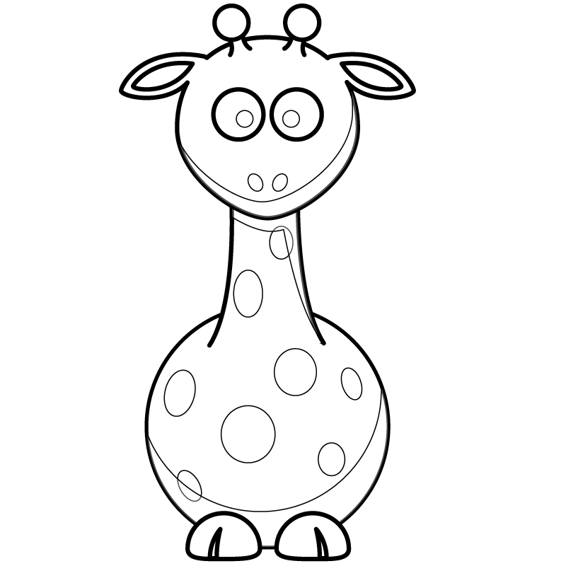 giraffe cartoon Colouring Pages (page 2)