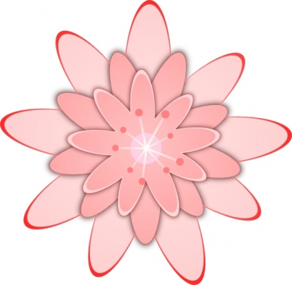 Elegant Pink Layered Flower Illustration - Free Vector Graphic
