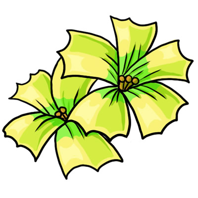 Vibrant Green Floral Illustration - Free Clipart for Design Projects