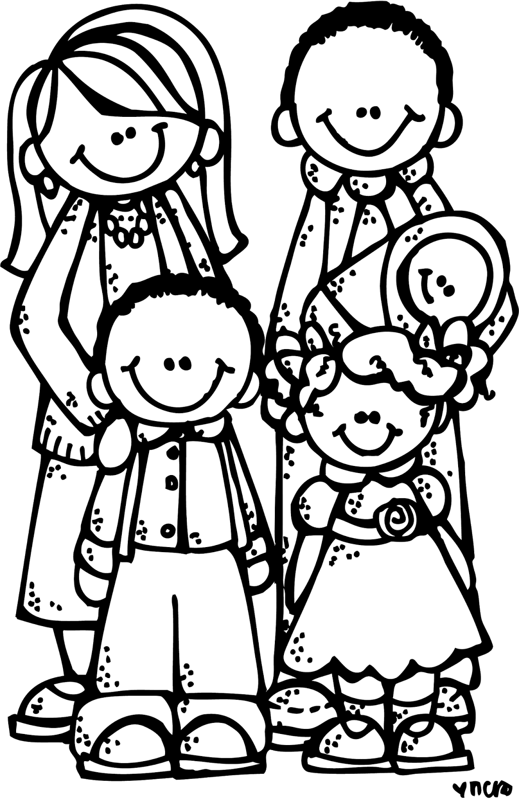family day clipart black and white