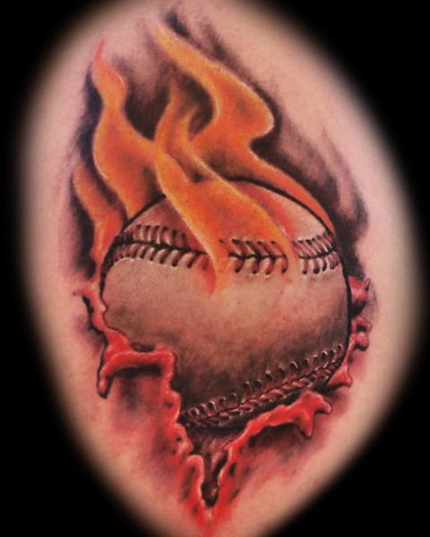 Baseball Cross Temporary Tattoo Sticker - OhMyTat