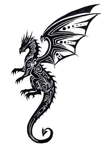 Dragon Double Art Creature Tattoo Dragons Twisted  Dragon Drawing Tattoo  Simple Transparent PNG  589x640  Free Download on NicePNG