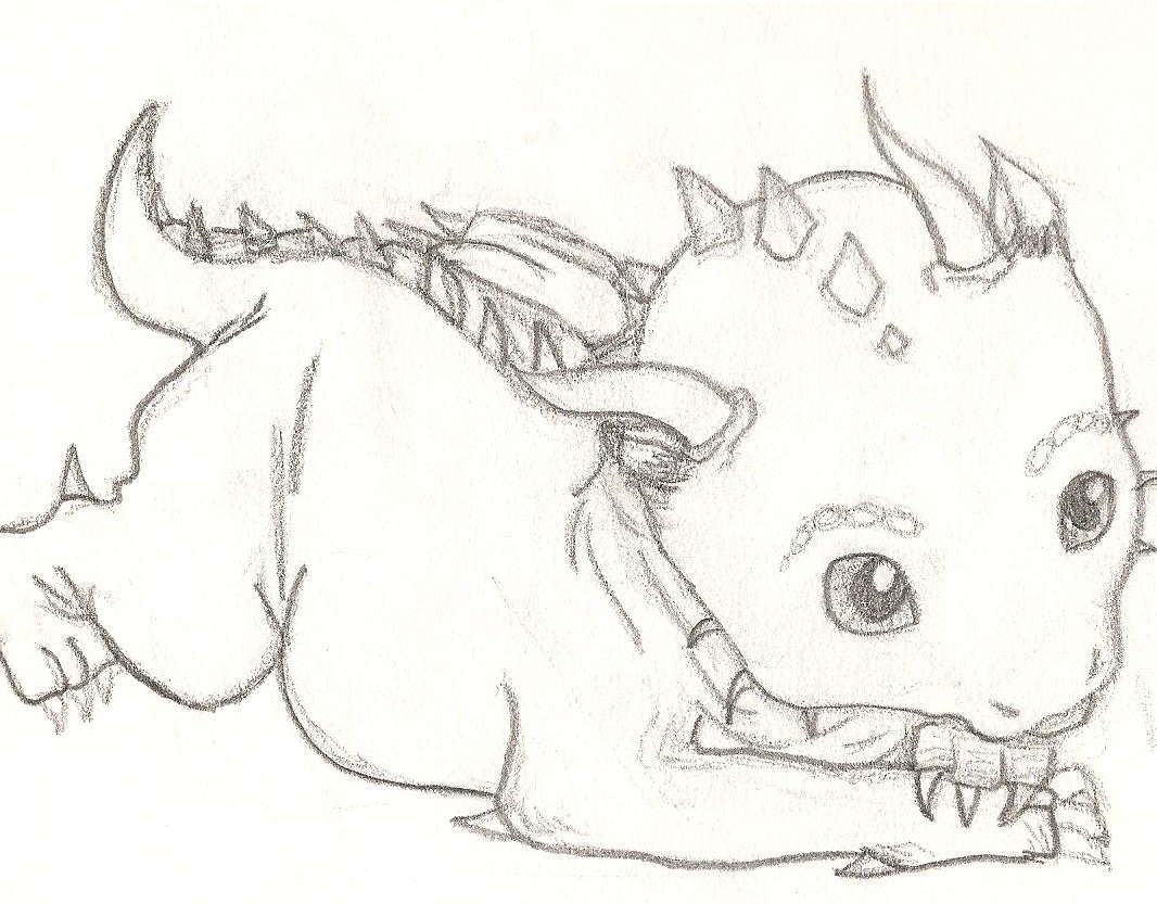Learn how to draw a Cute Dragon step by step - Easy drawings