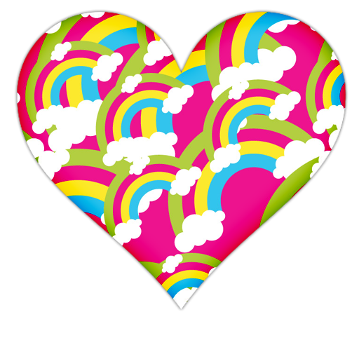 Pink Heart With Rainbows Icon, PNG ClipArt Image | IconBug.com