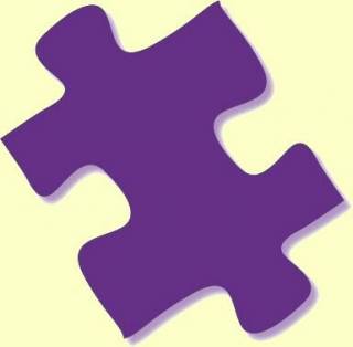 Purple Puzzle Piece Icon - Symbol of Connection, Solutions, and Completeness