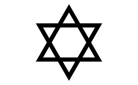 Stock Illustration - Star of David, a Jewish symbol composed of 