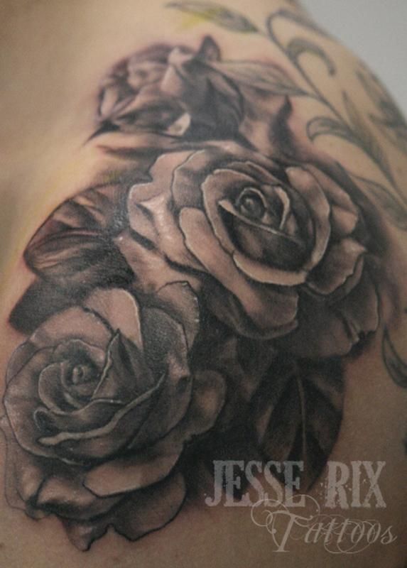 Black And White Rose Tattoo 69jpg | New | Clipart library
