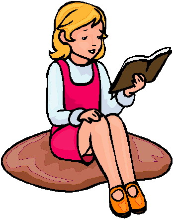 Girl Reading Book Clip Art - Clipart library