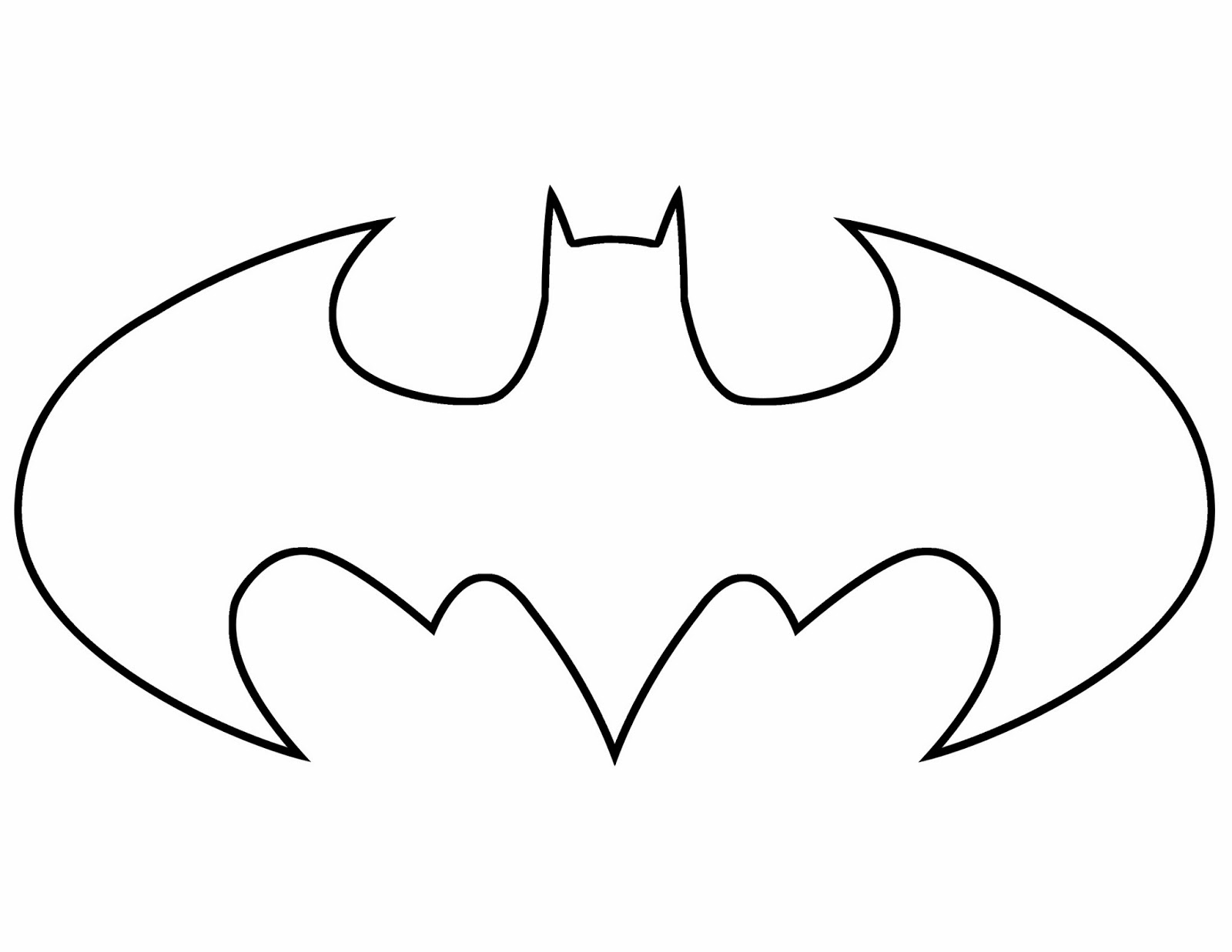 Batman Symbol Coloring Page - Free Printable Template