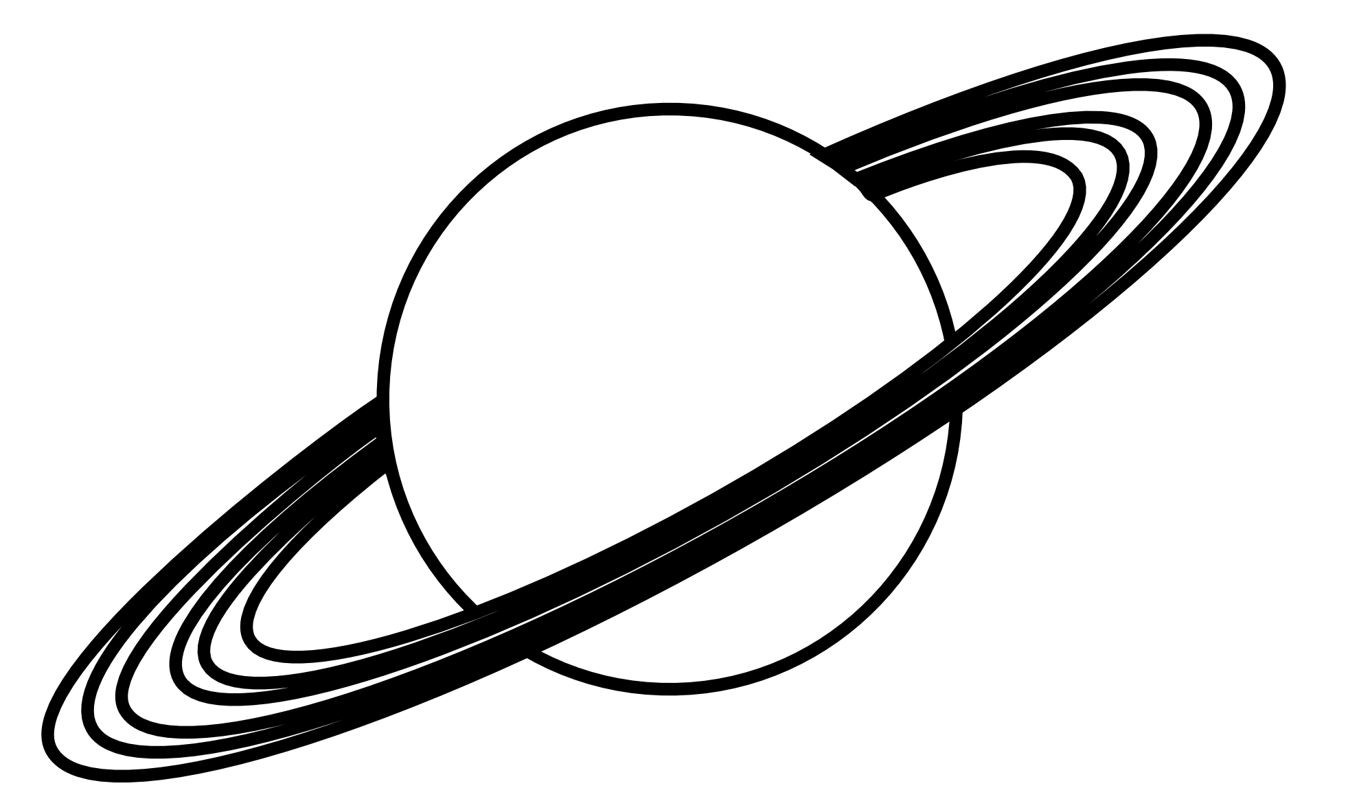 Planet Black And White Clip Art - Clip Art Library