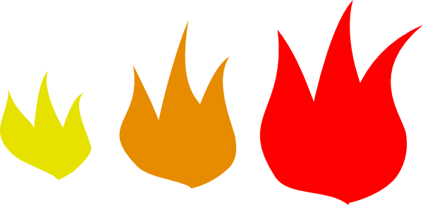 Flames Outlines clip art - vector clip art online, royalty free & public  domain