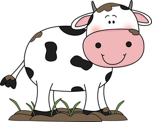 Cow in the Mud Clip Art - Cow in the Mud Image
