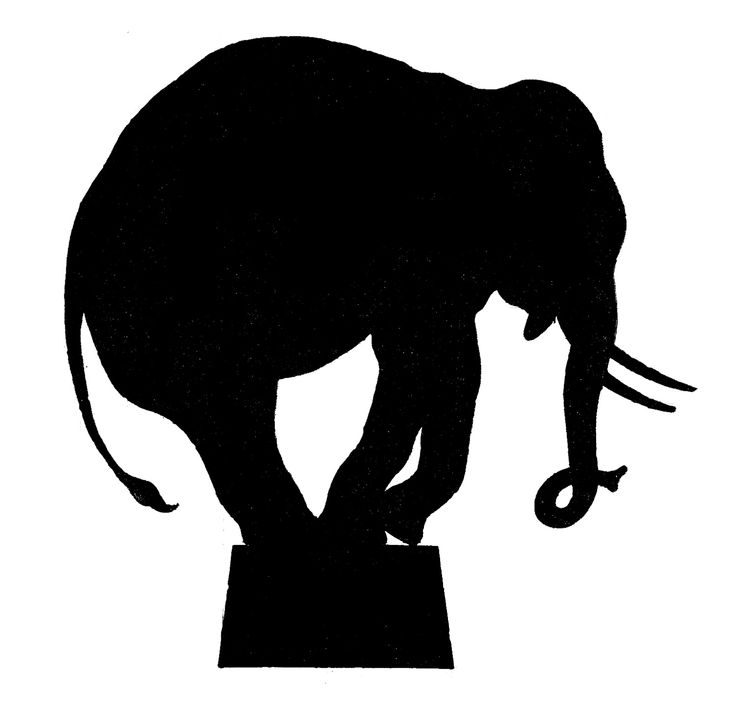 Vector Image Downloads - Circus Elephant Silhouette