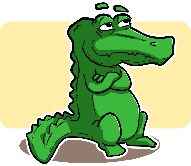 Clipart - crocodile (or alligator)