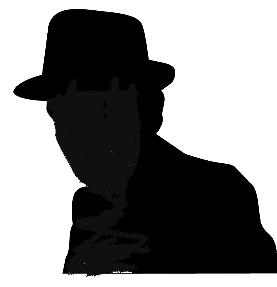 old man profile silhouette