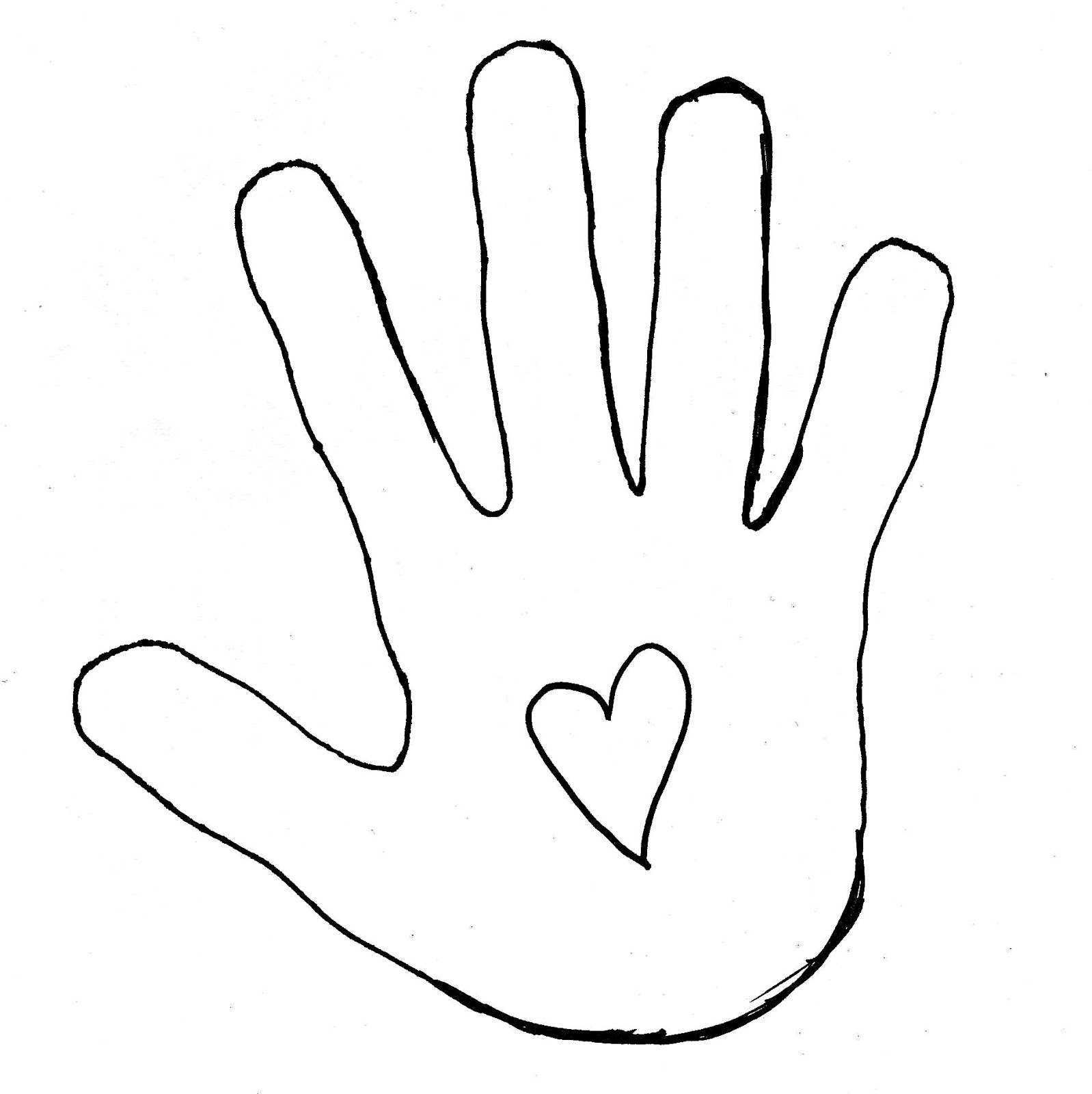 Child Handprint Template - Clipart library