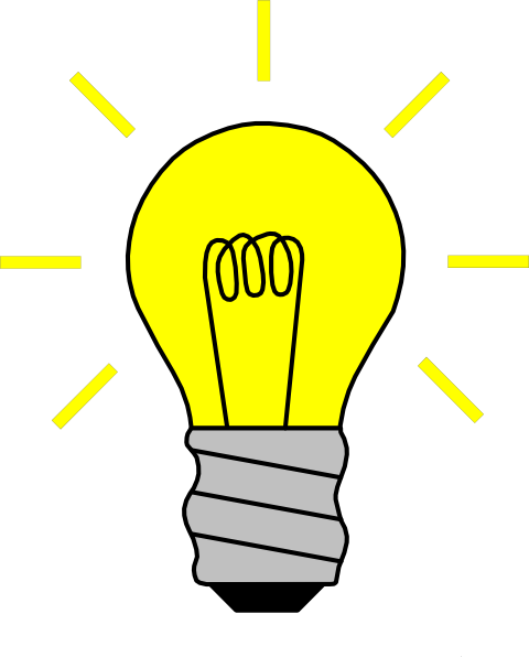 Light Bulb On clip art - vector clip art online, royalty free 