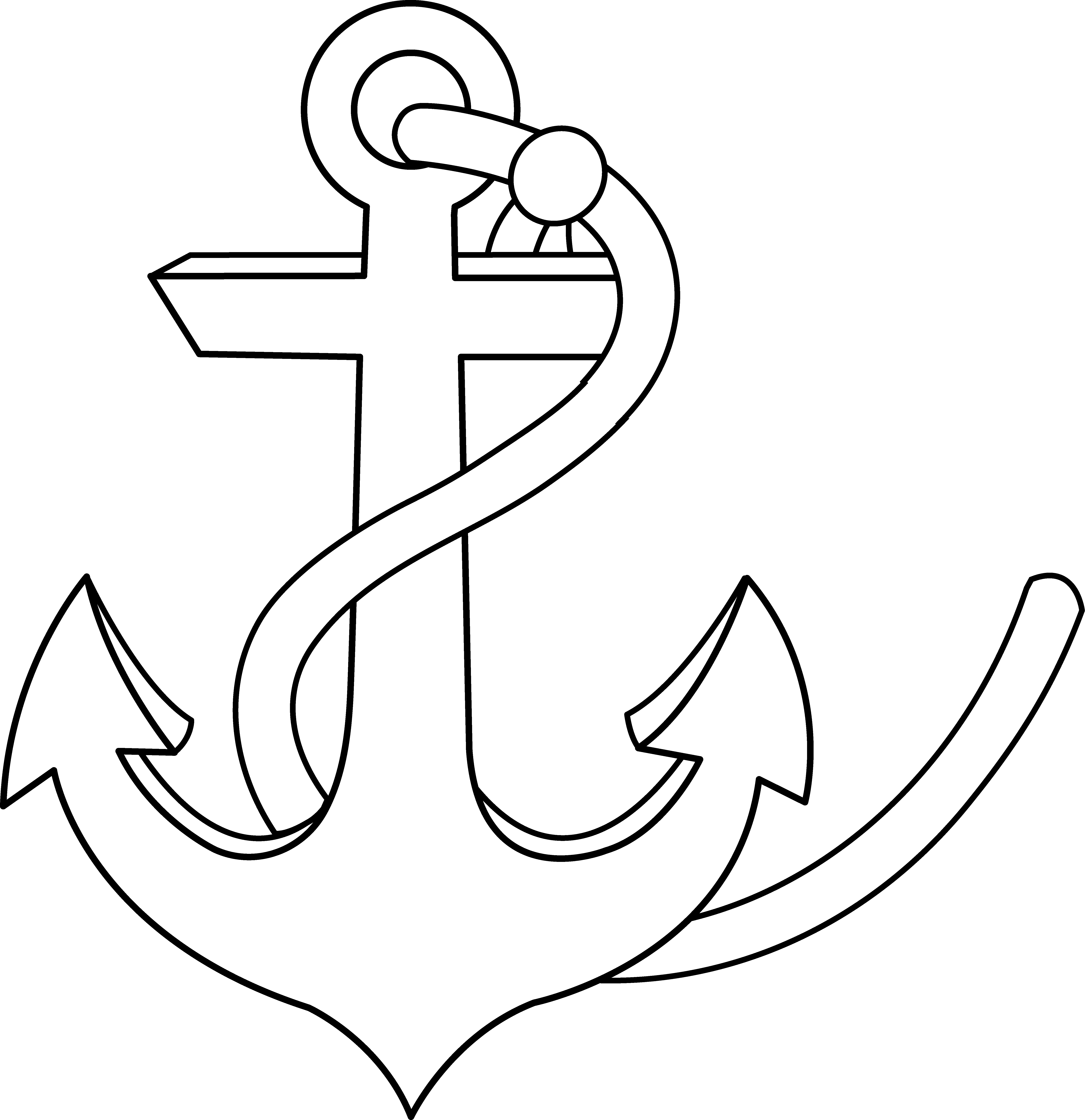 anchor black and white