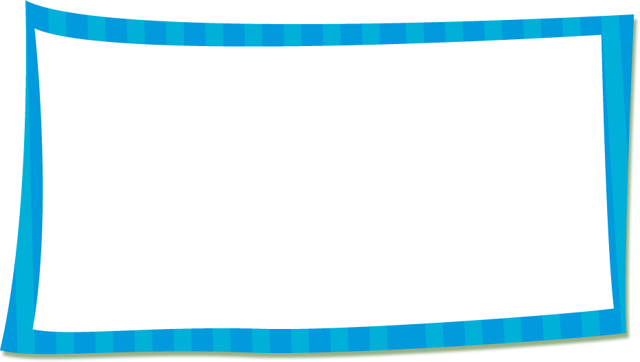 Blue Striped Banner Frame - Editable Template for Web Content