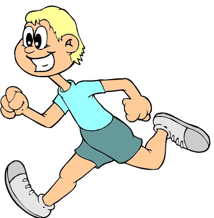 Cartoon Boy Running - Fun Fitness & Kids Activity Illustration