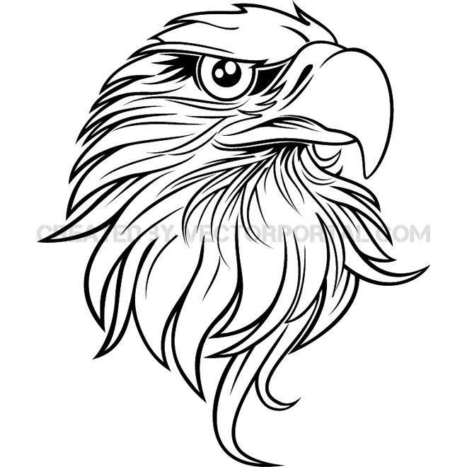 EAGLE BLACK AND WHITE VECTOR - Download at Vectorportal