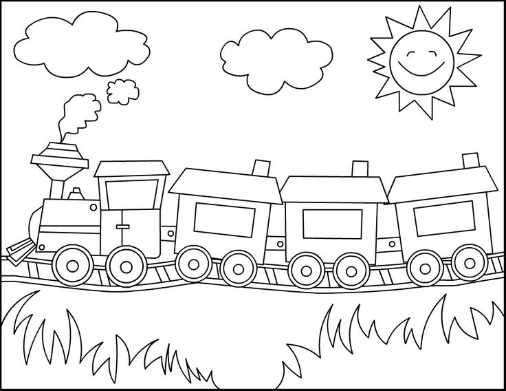 Drawing a Train | How to Draw a Train | Coloring and Painting for Kids -  YouTube